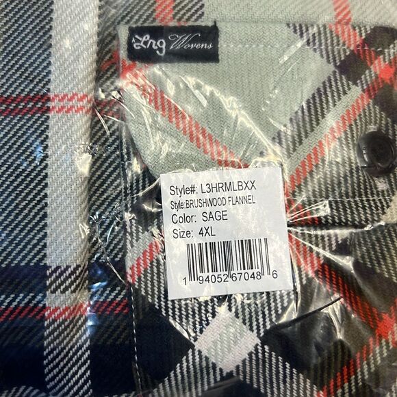 LRG - BRUSHWOOD FLANNEL in Sage - Picture 5 of 6